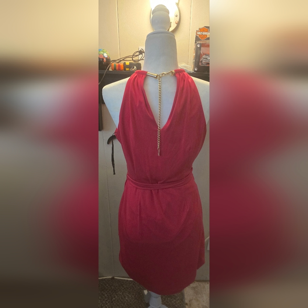 〽️Jessica Simpson Pink Plunge Sundress Cocktail